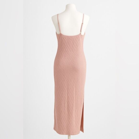Kirious Los Angeles Textured Blush Pink Slip Dress Size M | Send Me An Offer - Picture 2 of 6